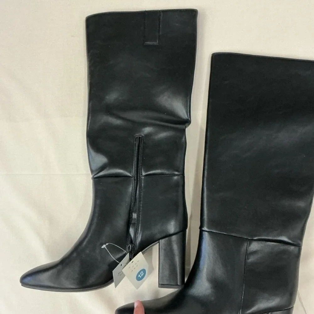 Black knee-high boots by A New Day